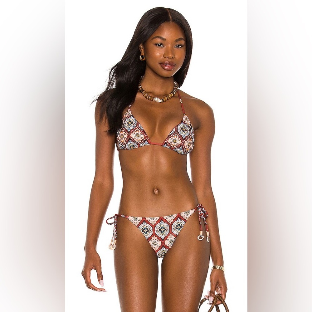 Agua Bendita Boho Patterned Bikini Set